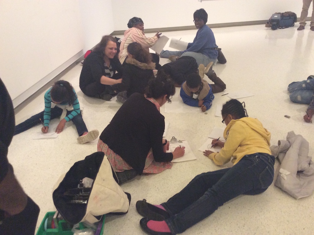 Drawing at the Carnegie Museum of Art.
